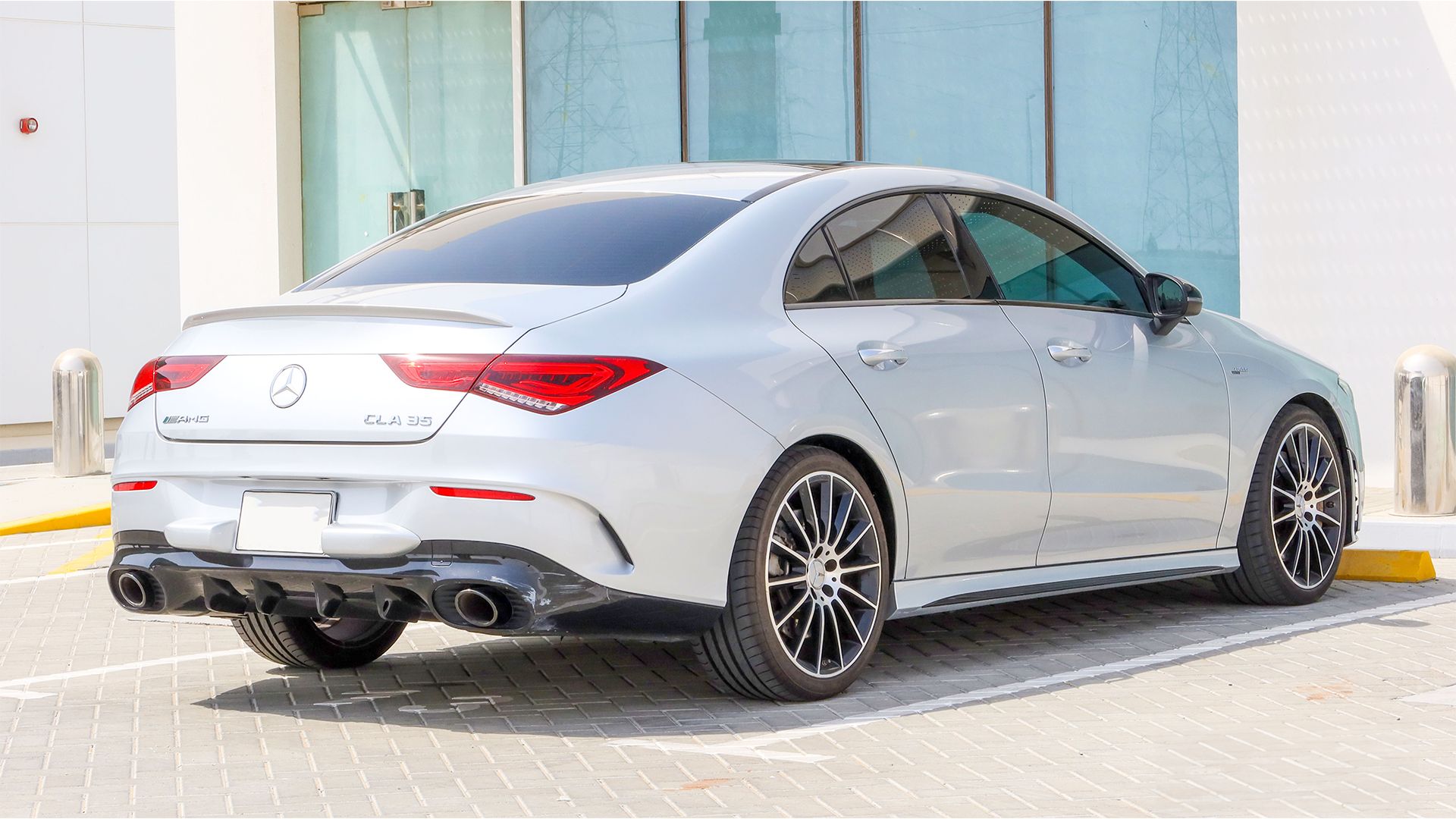 Silver Mercedes Benz AMG CLA 35 2021